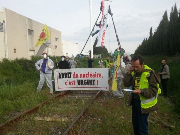 Uranzugblockade in Narbonne, April 2017