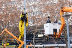 Räumung der Kletteraktion gegen Urantransporte in Koblenz am 30.11.2018