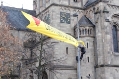 Banneraktion Koblenz Aufbau